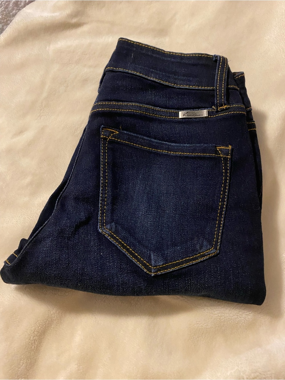 KanCan Dark Blue Skinny Jeans with Contrast Stitching